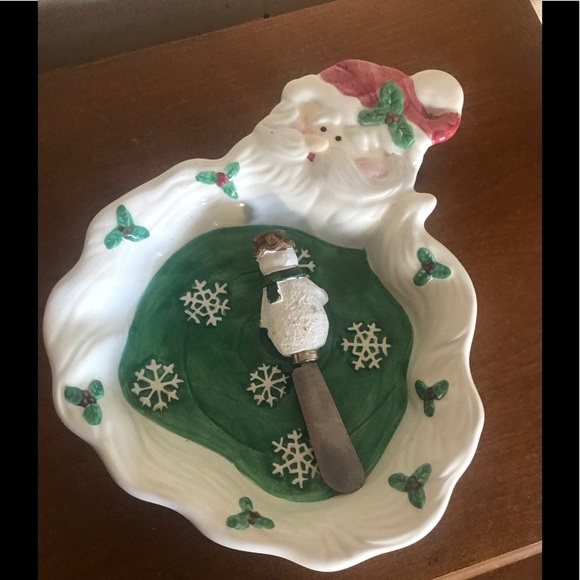Rare Vintage WCL Santa Plate & Stainless Snowman‼️FINAL SALE - Picture 5 of 9
